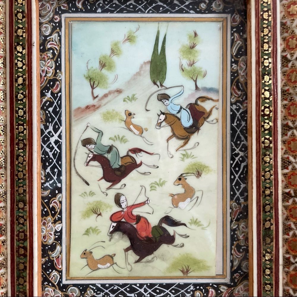 HOST PICK | Vintage | Persian Khatami Inlay Framed Art - Picture 2 of 12